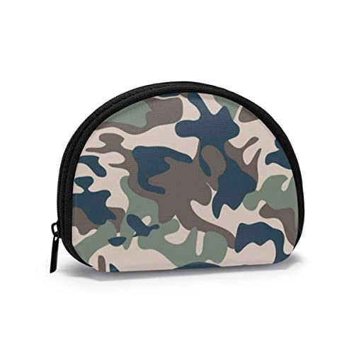 Monedero LINGF, Camuflaje Militar Abstracto de Camuflaje para Mujeres y niñas, Bolsa de Almacenamiento de Maquillaje cosmético, Organizador de Billetera para Compras al Aire Libre