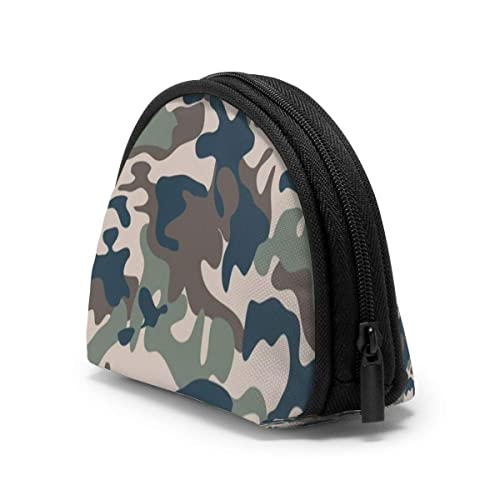 Monedero LINGF, Camuflaje Militar Abstracto de Camuflaje para Mujeres y niñas, Bolsa de Almacenamiento de Maquillaje cosmético, Organizador de Billetera para Compras al Aire Libre