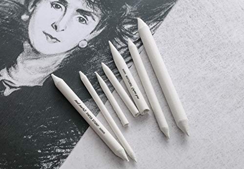 Mont Marte Set de Difuminos y Tortillones - 7 piezas - Difuminadores para Dibujos con Grafito, Carbón y Pastel - Ayuda Ideal para Dibujar - Perfecto para Principiantes, Profesionales, Artistas