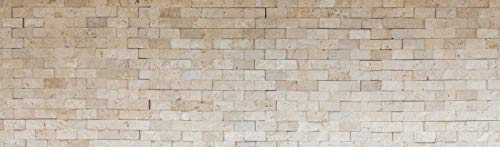 Mosaico de azulejos travertino de piedra natural, beige, ladrillo, travertino, 3D, MOS43-46248