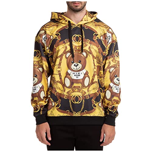 Moschino Hombre Sudadera con Capucha Bear Nero 50 EU