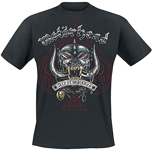 Motörhead Ace of Spades Tattoo Hombre Camiseta Negro L, 100% algodón, Regular