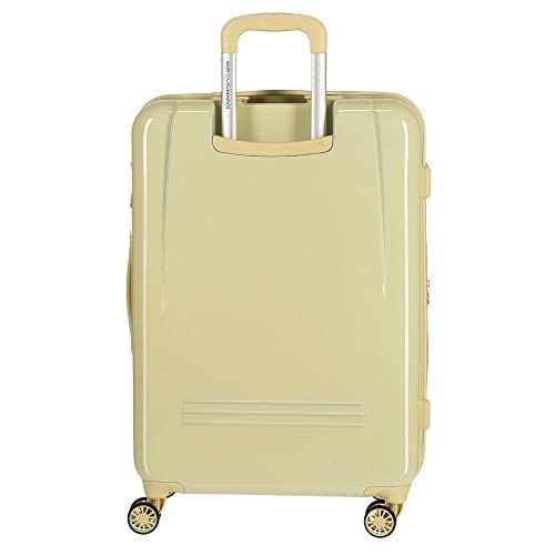 Movom Trafalgar Maleta mediana Amarillo 48x67x26 cms Rígida ABS Cierre TSA 71L 3,8Kgs 4 Ruedas dobles Extensible