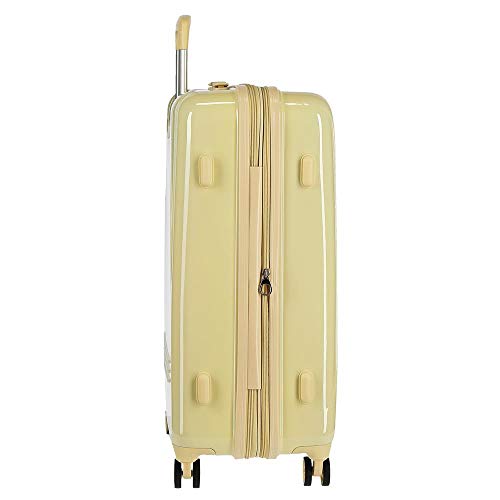 Movom Trafalgar Maleta mediana Amarillo 48x67x26 cms Rígida ABS Cierre TSA 71L 3,8Kgs 4 Ruedas dobles Extensible