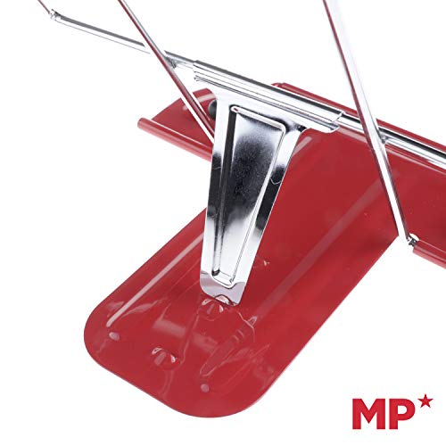 MP - Atril Estudio PREMIUM (Modelo 2021 Nuevo) Solo 170g, Atril para Libros Muy Ligero y Compacto. Muy Apto para llevar donde quieras. 3 Ángulos que se Amoldan para Libros, Agenda,Cocinas,Color Rojo