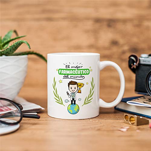 MUGFFINS Taza Farmacéutico (Mejor del Mundo) - Regalos Originales y Divertidos de Farmacia