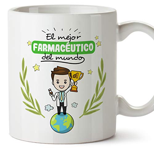 MUGFFINS Taza Farmacéutico (Mejor del Mundo) - Regalos Originales y Divertidos de Farmacia