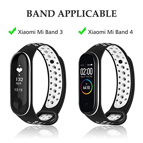 Mugust Compatible con Xiaomi Mi Band 4 Correa/Xiaomi Mi Band 3 Correa, Brazalete de Reloj Recambio Silicona Suave Colorido para Xiaomi Mi Band 4 Mi Band 3 Pulseras