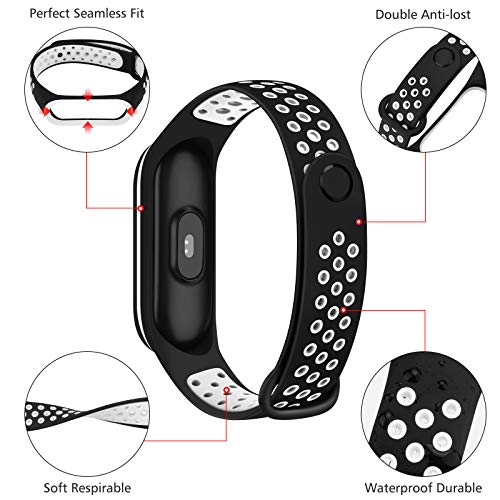 Mugust Compatible con Xiaomi Mi Band 4 Correa/Xiaomi Mi Band 3 Correa, Brazalete de Reloj Recambio Silicona Suave Colorido para Xiaomi Mi Band 4 Mi Band 3 Pulseras