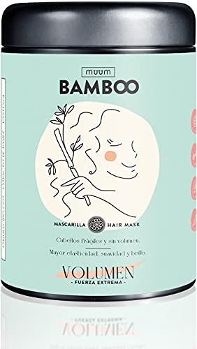 muum - Mascarilla Bamboo Volumen. Cabellos frágiles y sin volumen. Revitaliza y fortalece la fibra capilar - 1000 ml.