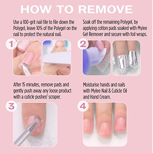 MYGEL by Mylee Polygel – Larga Duración, Aspecto Natural, Gel para Extensión de Uñas para Principiantes y Profesionales, Gel espesante para uñas acrílicas, Nail Art – 60 gramos (Ballerina)