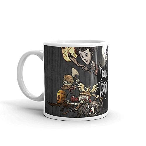 NA Don 't Starve Together Cerámica Blanca de 11 onzas Regalo Brillante de cerámica de 11 onzas para los Amantes del café Taza con cotización Regalos para Hombres y Mujeres.