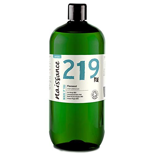 Naissance Linaza Virgen BIO- Aceite Vegetal Prensado en Frío 100% Puro - Certificado Ecológico - 1 Litro