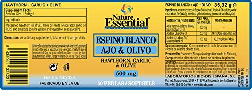 Nature Essential Espino Blanco Ajo y Olivo - 50 Cápsulas