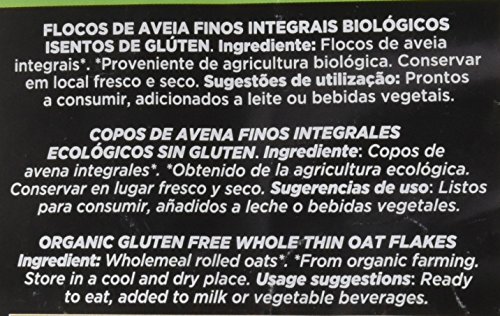 Naturefoods Copos de Avena Finos Integrales Ecológicos Sin Gluten - 475 gr