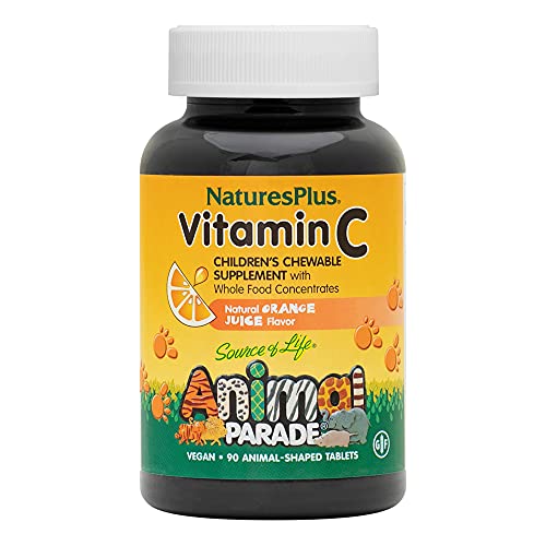 NATURE'S PLUS Animal Parade Vitamina C Infantil, Naranja - 90 Comprimidos