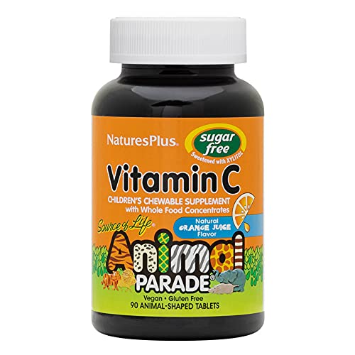 Natures Plus Sugar Free Animal Parade VITAMIN C masticable (Orange Juice Flavour) 90