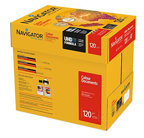 NAVIGATOR Colour Documents - Caja con folios de papel multifunción, 8 paquetes de 250, 120 g/m²