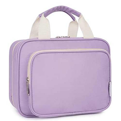 Neceser colgante grande bolsa de maquillaje de viaje organizador cosmético para mujeres y niñas, Morado (Actualización), free