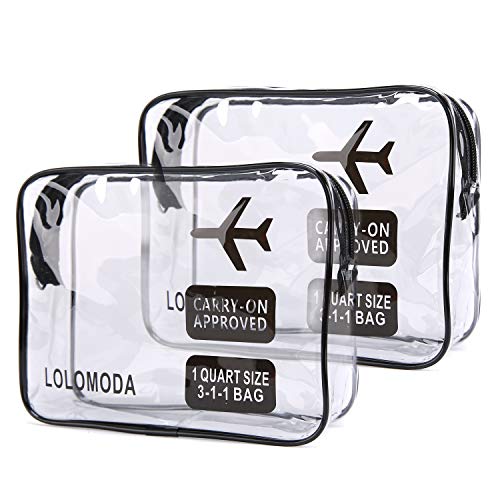 Neceser Transparente, Biwat Bolsa de Cosméticos Impermeable, Bolsa de Aseo Claro PVC, Transporte de Líquidos en Avión para Mujer y Hombre, Regalo Maquillaje Bolsas y Maletas Bolsa de Viaje (Negro)