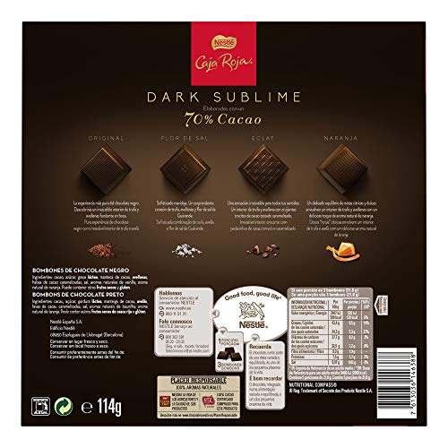 Nestlé Caja Roja Dark Sublime Estuche de Bombones, 114g