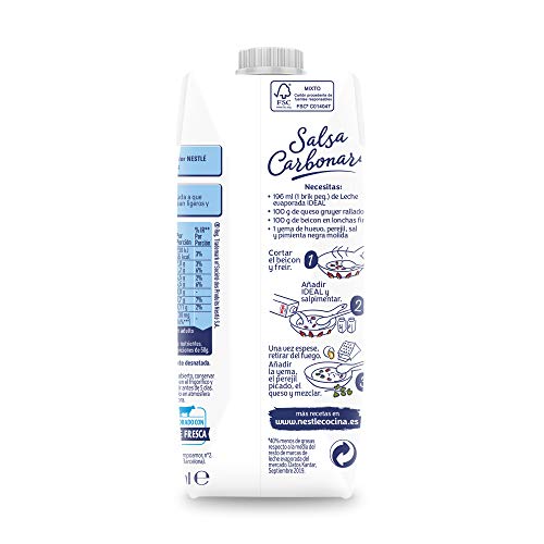 Nestlé Ideal - Leche Evaporada - 4 Paquetes de 490.6 ml