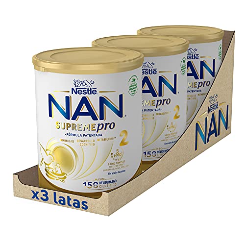 Nestlé Nan Supremepro 2 Leche de Continuación en Polvo, 3 x 800g