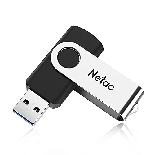 Netac Memorias USB 3.0 64GB, Diseño Giratorio Mini Pen Drive velocidades de Lectura de hasta 80MB/s, Flash Drive para Computadoras, Tabletas Almacenamiento de Datos