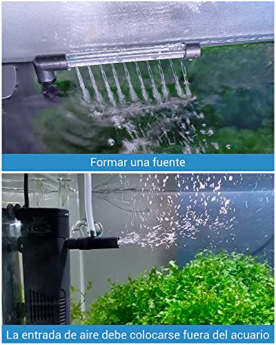 NICREW Filtro para Acuario 40 L, Filtro Acuario Interno con Flujo 200 L/H, Filtros Internos para Acuarios, 5W