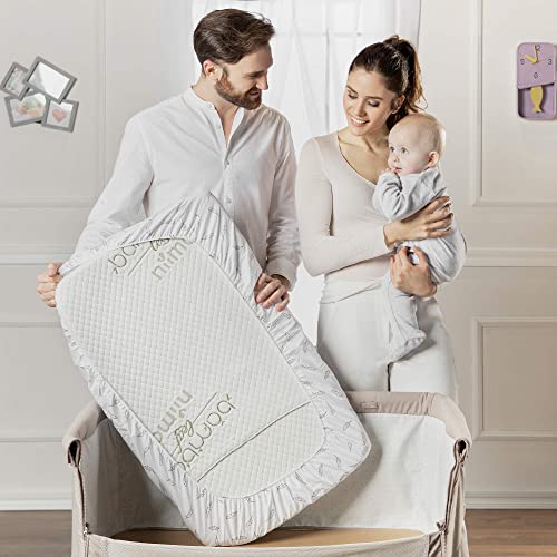 Niimo Set de Sábanas (2 Piezas) 100% algodón Compatible con Chicco Next 2 Me Otras cunas de colecho Lullago Kinderkraft UNO Cullami CAM Jane Babyside con Dimensiones 50x83 (Blanco+Blanco)