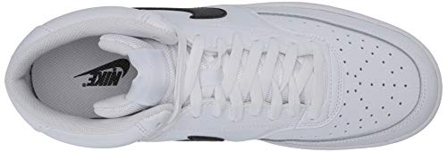 Nike Court Vision Mid, Sneaker Hombre, White/Black/White, 43 EU