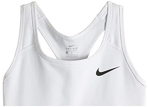 NIKE Med Band Bra Non Pad Sujetador de Deporte, Mujer, White/Black/(Black), M