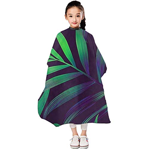 Niños Cubierta de capa de peluquero para corte de pelo,Bata de peluquería impermeable unisex Capa de barberos - Watermelons Tropical Palm