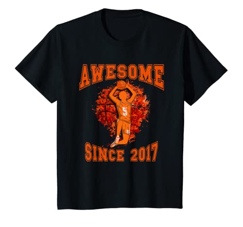 Niños Impresionante desde 2017 5 Amantes del baloncesto de un año 5th Birthday Camiseta