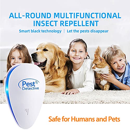 Nitoer Repelente Ultrasónico de Plagas,Electrónico Repelente Mosquitos Insectos para Interiores Anti Cucarachas, Moscas,Mosquitos,Ratones,Arañas,100% Inofensivo para Mascotas y Humanos (4 Paquetes)