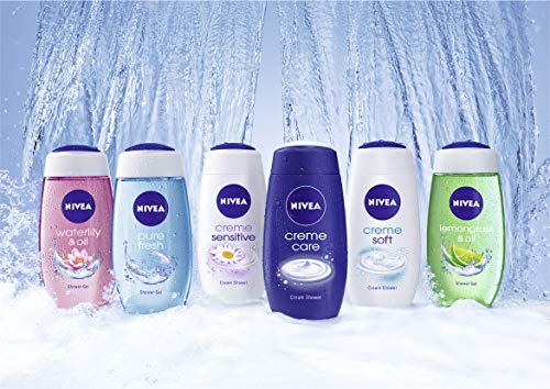 Nivea Creme Soft Shower Gel (250 ml) Mild Scented Shower Gel with Velvety Soft Foam, Silky Cream Shower with Almond Oil