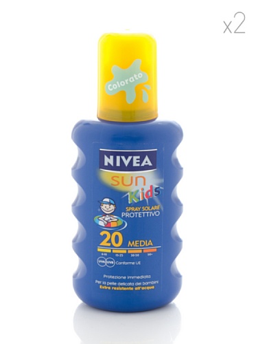 Nivea Set 2 Lociones de Leche Solar Niños color SPF 20 200 ml cada uno