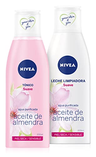 NIVEA - Tónico facial + limpiador facial con aceite de almendras