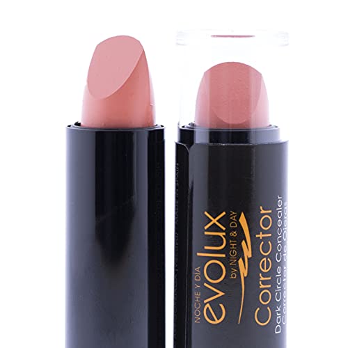 NOCHE Y DIA EVOLUX Dark Circle Concealer, Corrector de Ojeras en Barra Color N.02 Rosa Salmón, 4.5 Gramos