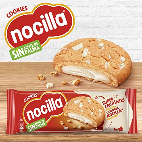Nocilla Cookies - Galletas de Nocilla Blanca, 12 Packs de 6 Unidades