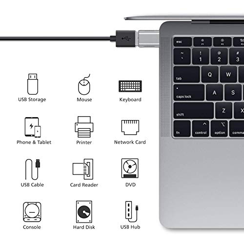 nonda Adaptador USB C a USB 3.0 (2 Pack), Adaptador USB-C a USB, USB Tipo-C a USB, Thunderbolt 3 a Adaptador USB Hembra OTG para MacBook Pro 2020/19/18, MacBook Air 20/19/18 y Más Dispositivos Tipo C