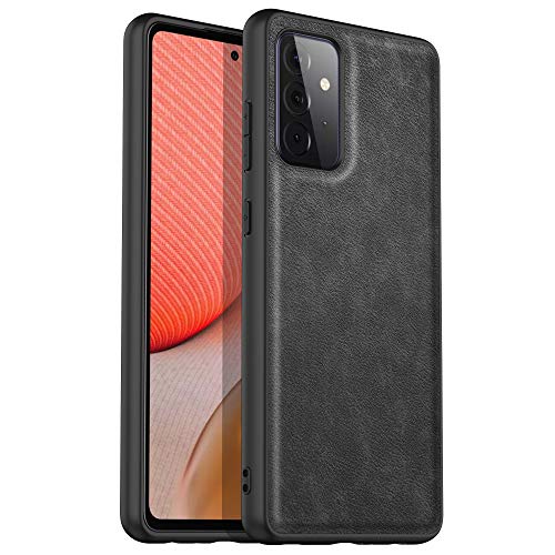 none-branded Avalri Funda Samsung Galaxy A52 5G, Funda de Cuero Suave de TPU, Cómoda de sostener, Resistente a rayones y Huellas Dactilares, Compatible con Samsung Galaxy A52 5G (Neqro)