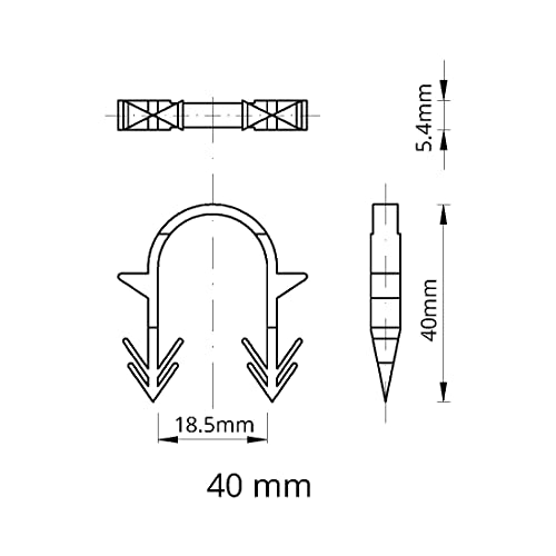 Novanetus Grapas de 40 mm Soporte de Tubo para Calefacción por Suelo Radiante Clips para Grapadore 300 Piezas