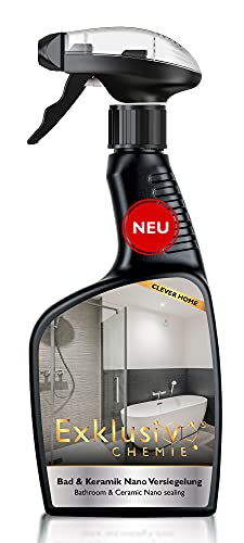 ¡NUEVO! Exklusiv Chemie® Nanosellado de baño y cerámica | Sellado de vidrio | Sellado de baño con efecto loto | Efecto de reborde y sellado de superficies | 500 ml