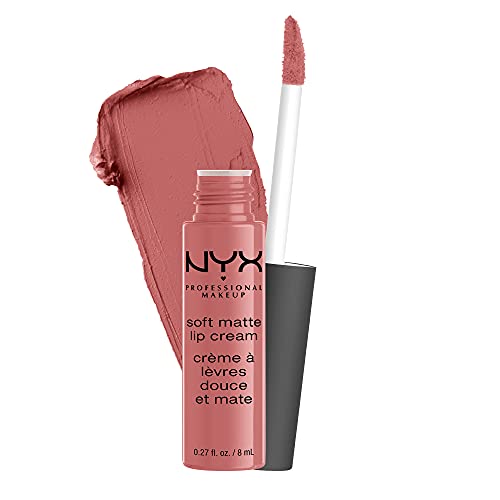 NYX Professional Makeup Pintalabios Soft Matte Lip Cream, Acabado cremoso mate, Color ultrapigmentado, Larga duración, Tono: Shanghai