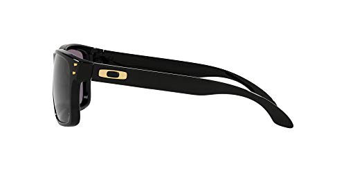 Oakley Holbrook Corte asiático, Gafas para Hombre, Logotipo Negro y Dorado Pulido