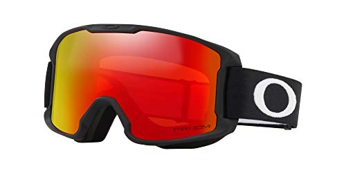 Oakley Line Miner - Gafas de nieve para jóvenes, color negro mate, pequeño, lente de iridio Prizm