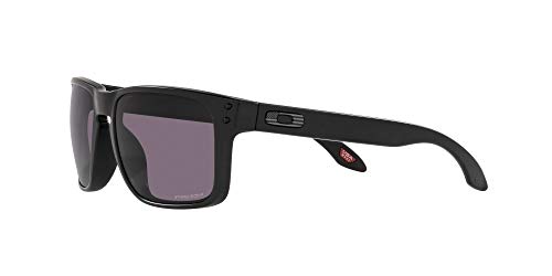 Oakley Men's OO9102 Holbrook Square Sunglasses, Matte Black/Prizm Grey, 57mm