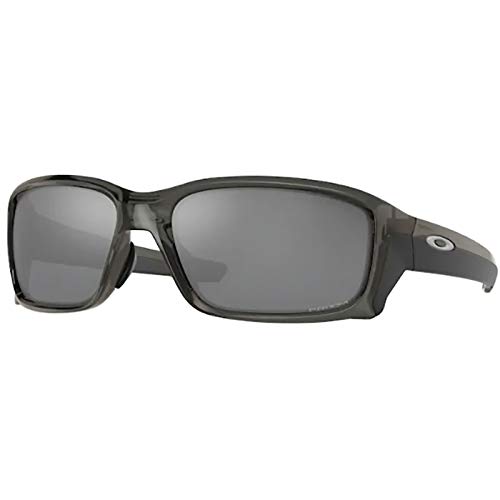 Oakley Men's OO9336 Straightlink Asian Fit Rectangular Sunglasses, Grey Smoke/Prizm Black, 61mm