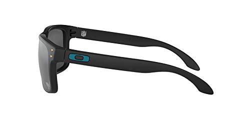 Oakley NFL Holbrook - Gafas de sol cuadradas para hombre - OO9102, 55mm, Matte Black/Prizm Black